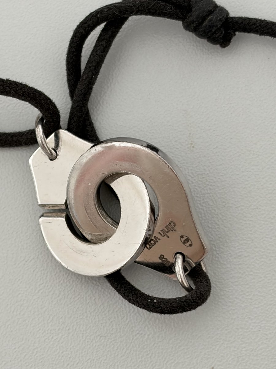 2729- Van Dinh "silver Handcuff" Necklace-photo-2