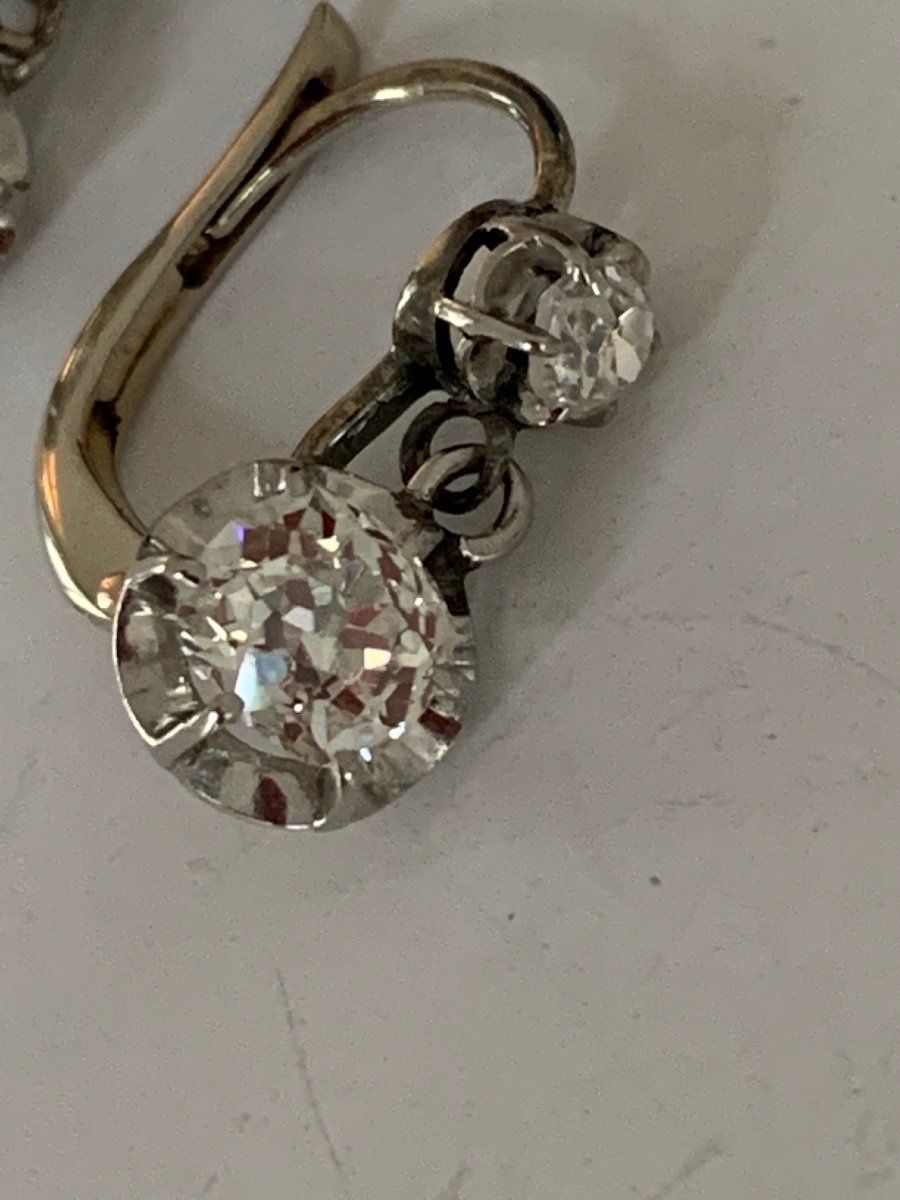 3148- Dormeuses Or Gris Diamants-photo-2