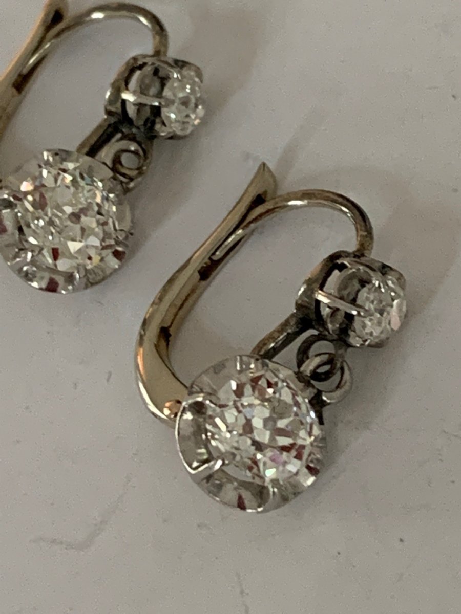 3148- Dormeuses Or Gris Diamants-photo-3