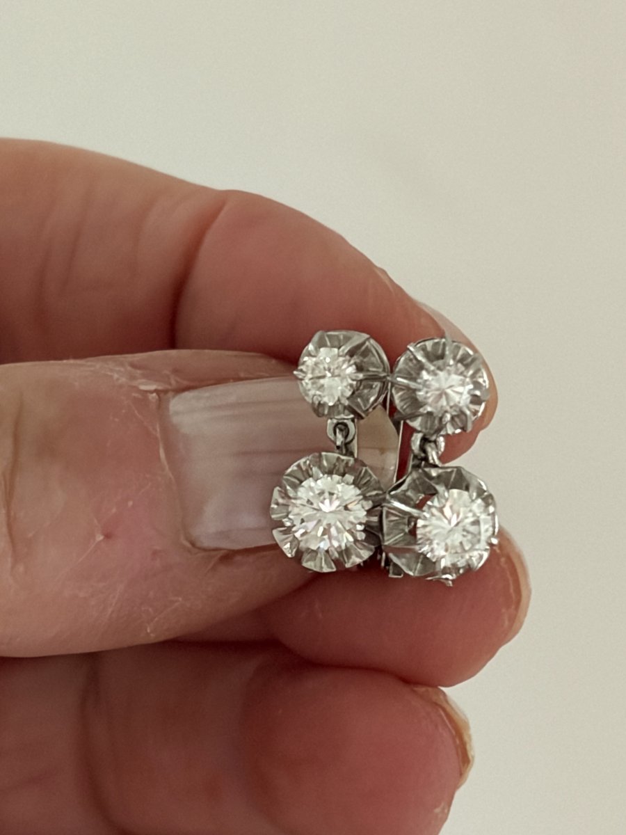 3148- Dormeuses Or Gris Diamants-photo-1