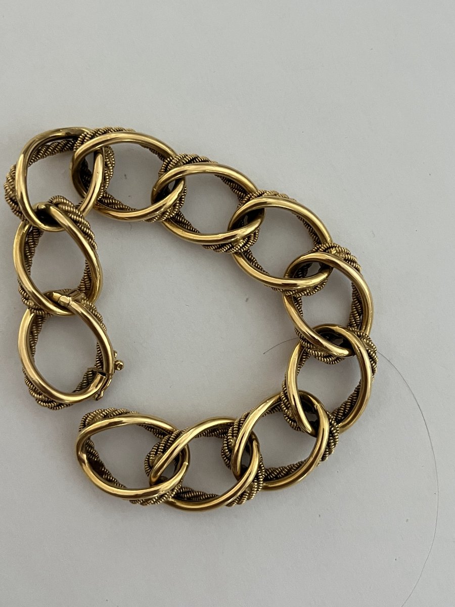 4858- Twisted Yellow Gold Bracelet-photo-2