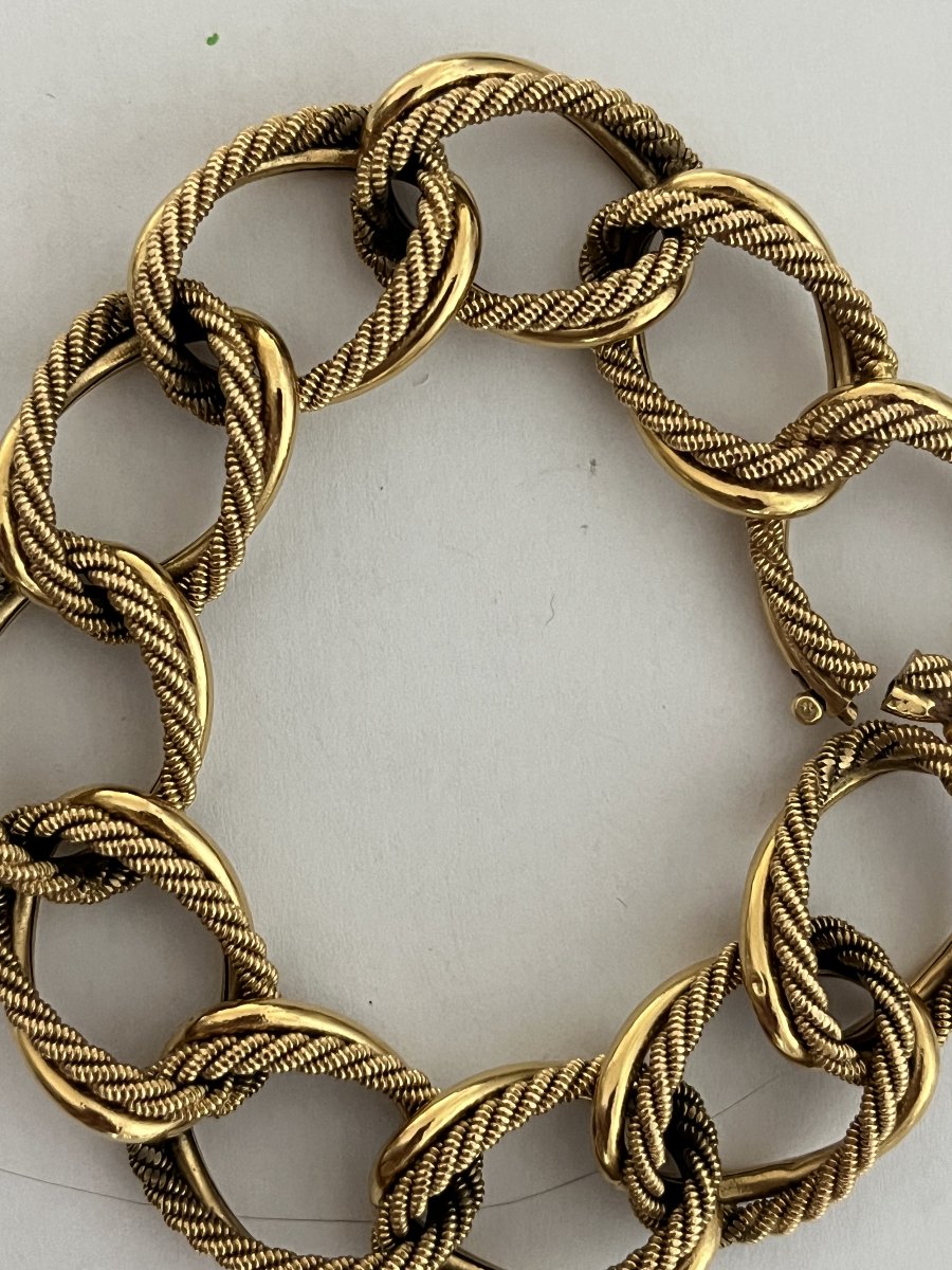 4858- Twisted Yellow Gold Bracelet-photo-3