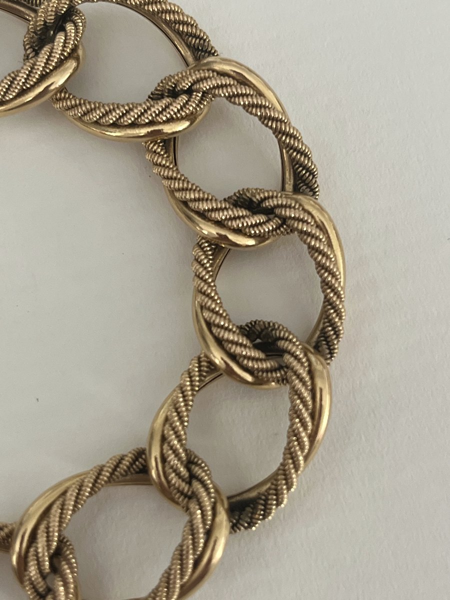 4858- Twisted Yellow Gold Bracelet-photo-1