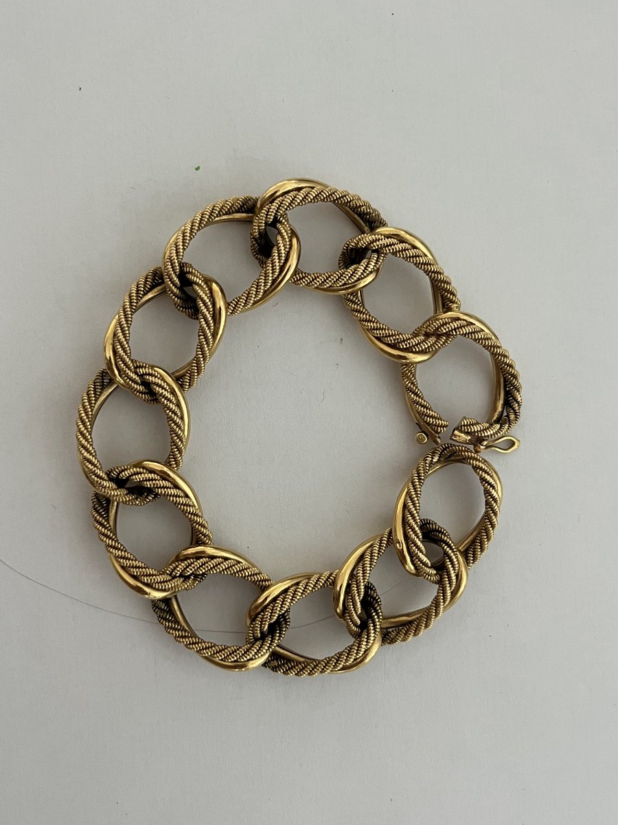 4858- Twisted Yellow Gold Bracelet