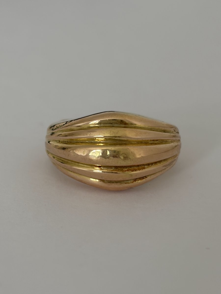 7730 - Vintage Yellow Gold Knurled Bangle