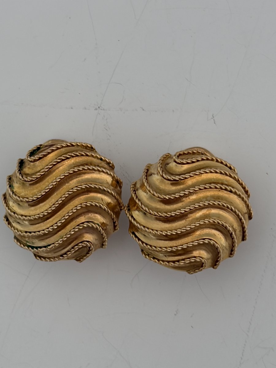 7859 - Vintage Yellow Gold Earrings