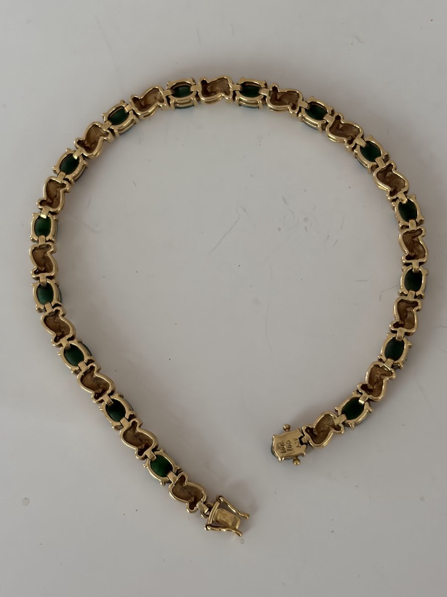 7866- Bracelet Souple Or Jaune Jade-photo-3