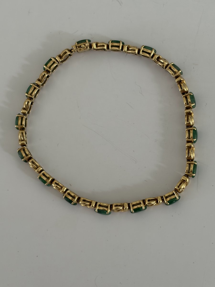 7866- Bracelet Souple Or Jaune Jade-photo-1