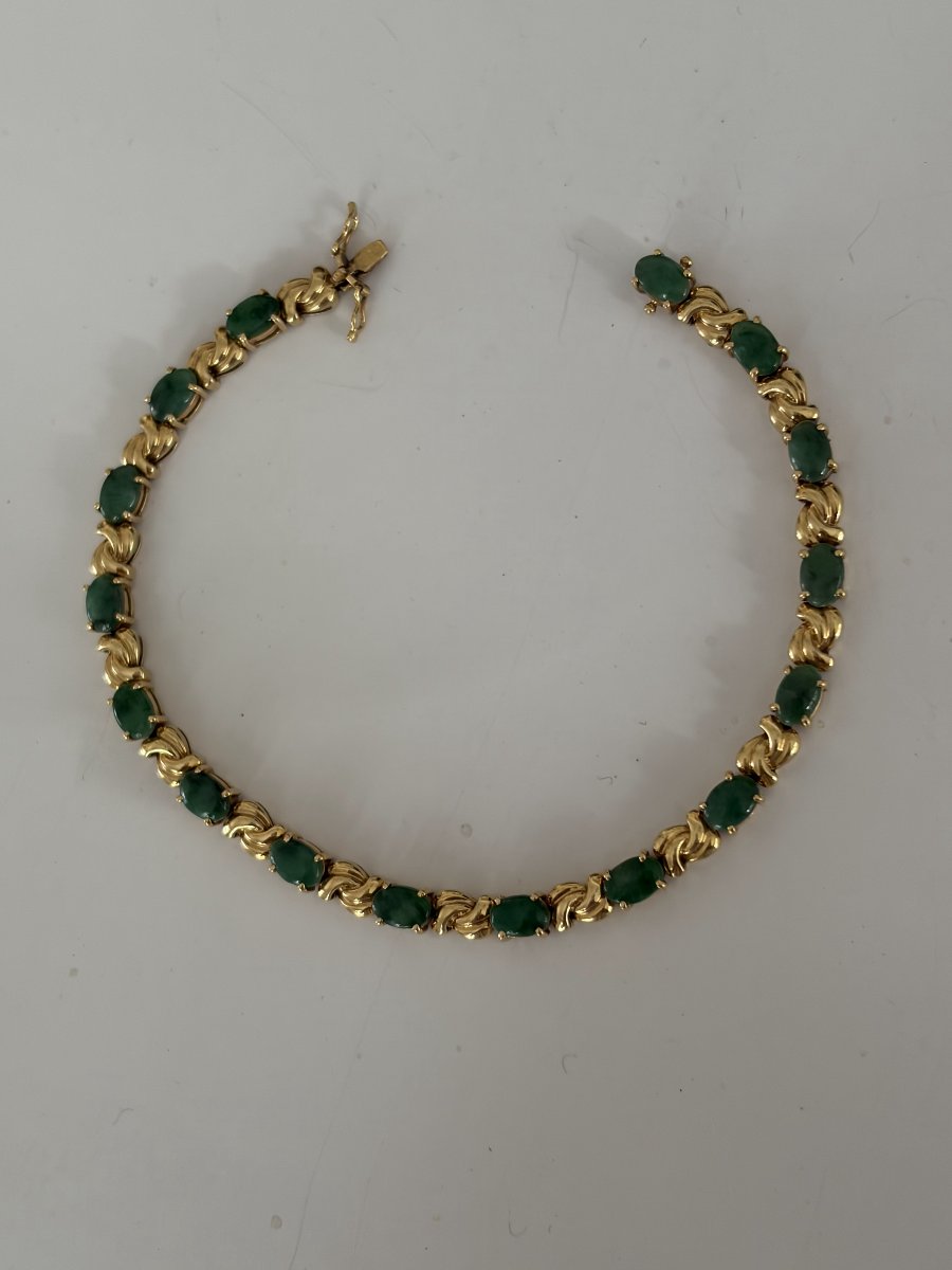 7866- Bracelet Souple Or Jaune Jade-photo-2