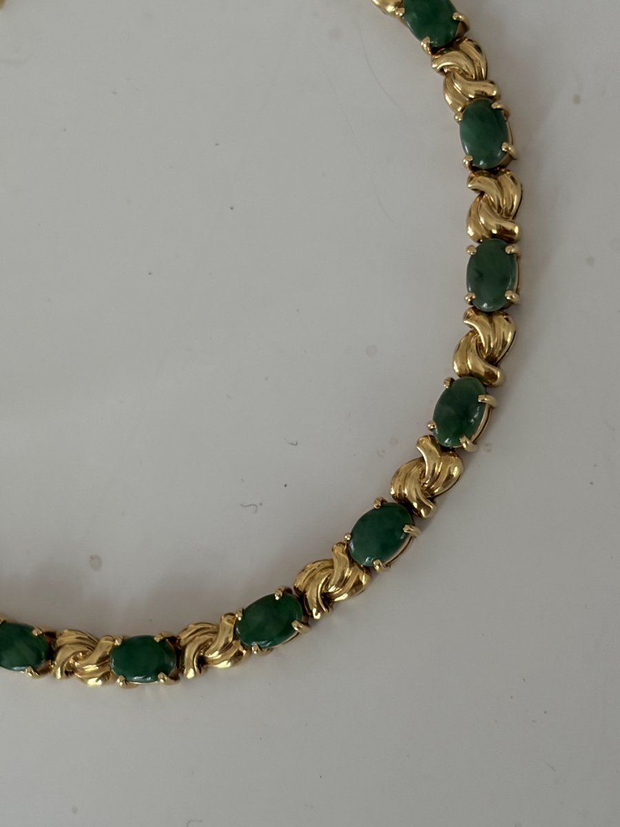7866- Bracelet Souple Or Jaune Jade-photo-3