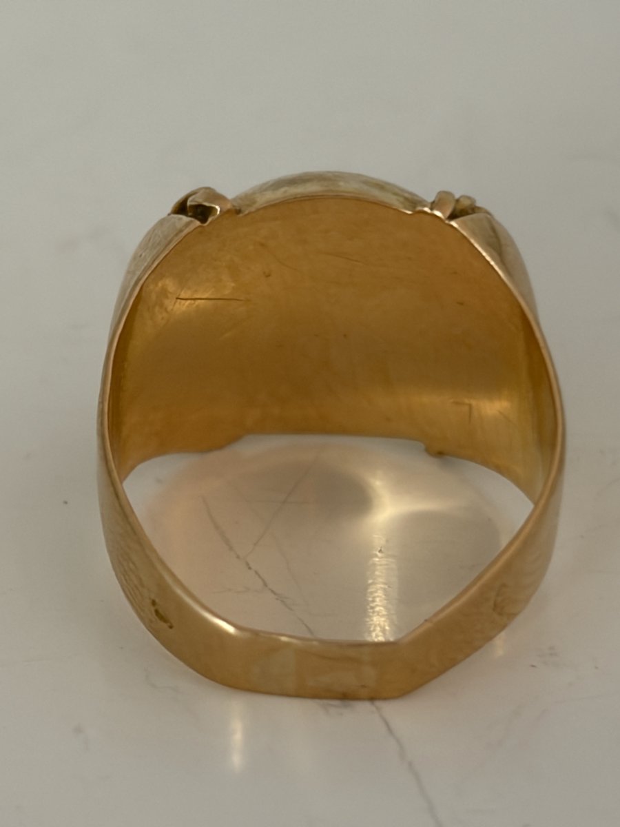 7867 - Vintage Yellow Gold Dome Ring-photo-3