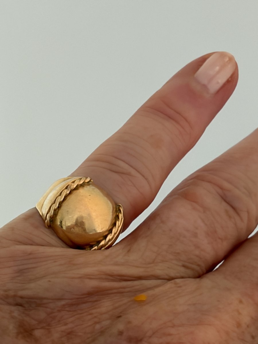 7867 - Vintage Yellow Gold Dome Ring-photo-1