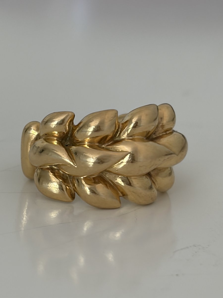 7973 - Chanel Vintage Yellow Gold Bangle Ring