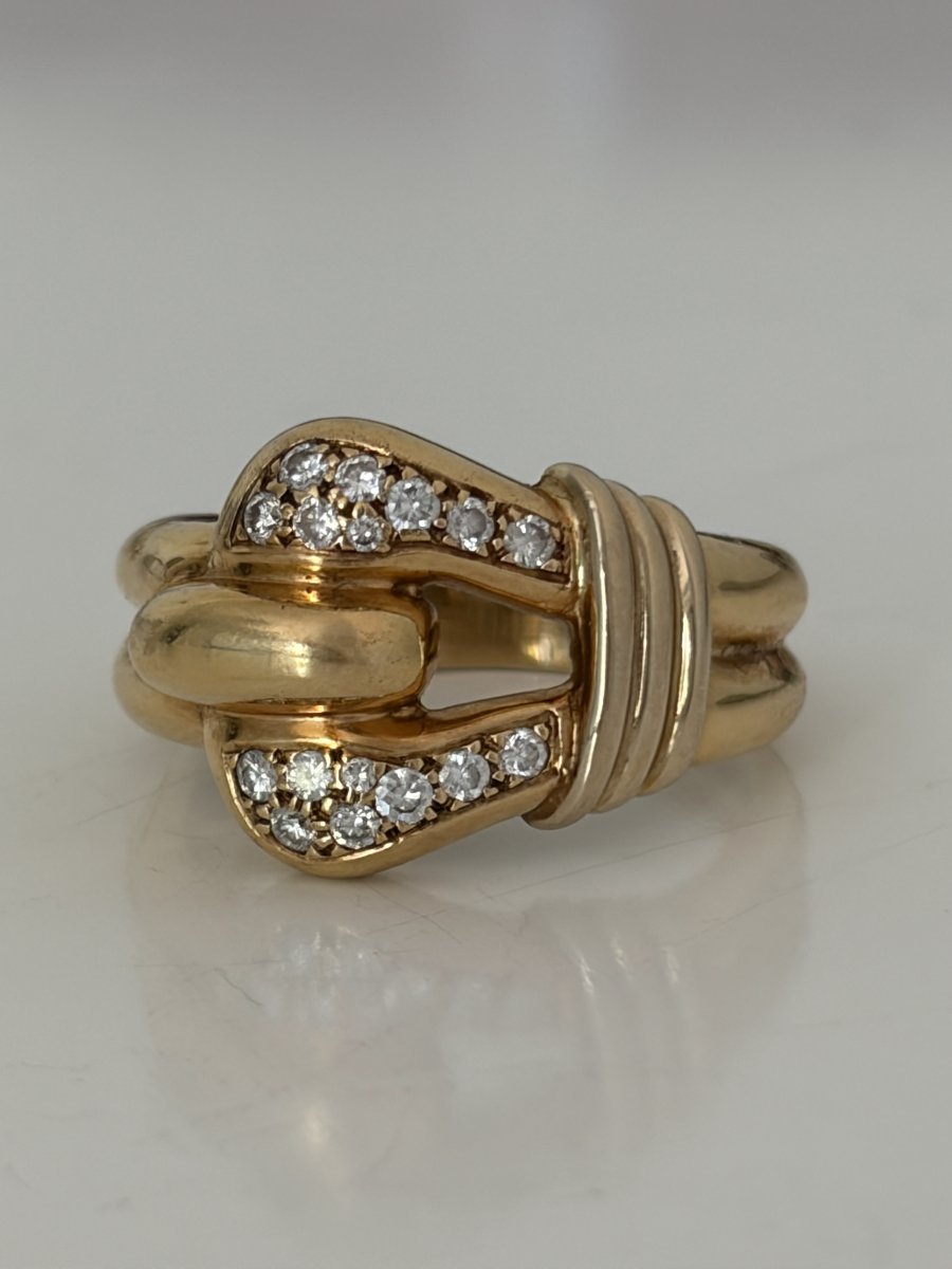 7983 - Christofle Vintage Yellow Gold Diamond Ring