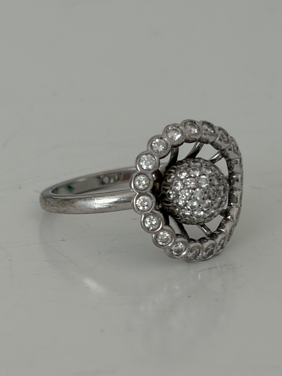 7988 - Boucheron "ma Jolie" Ring In White Gold With Diamonds-photo-2