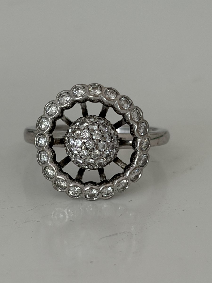 7988 - Boucheron "ma Jolie" Ring In White Gold With Diamonds