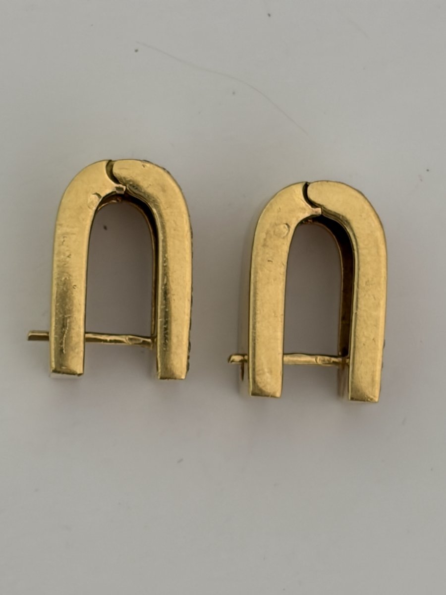 8017 - Yellow Gold Earrings With 2.00 Ct Diamonds-photo-3