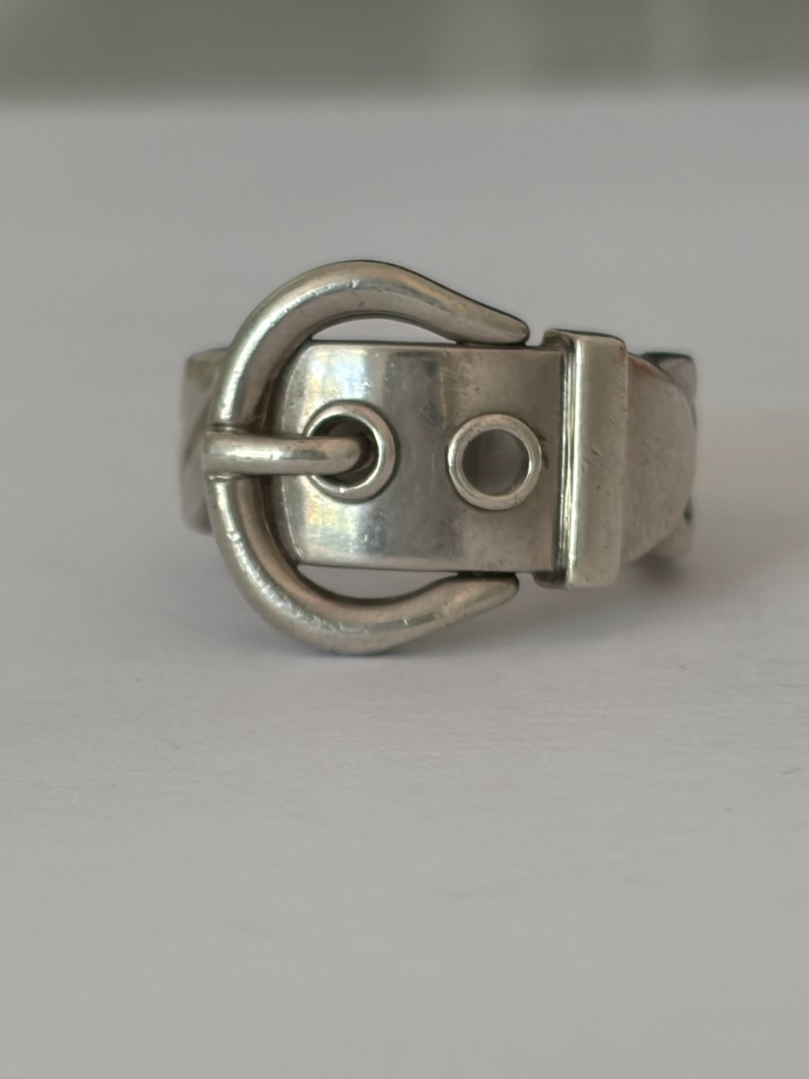 8022 - Hermes Silver Belt Ring