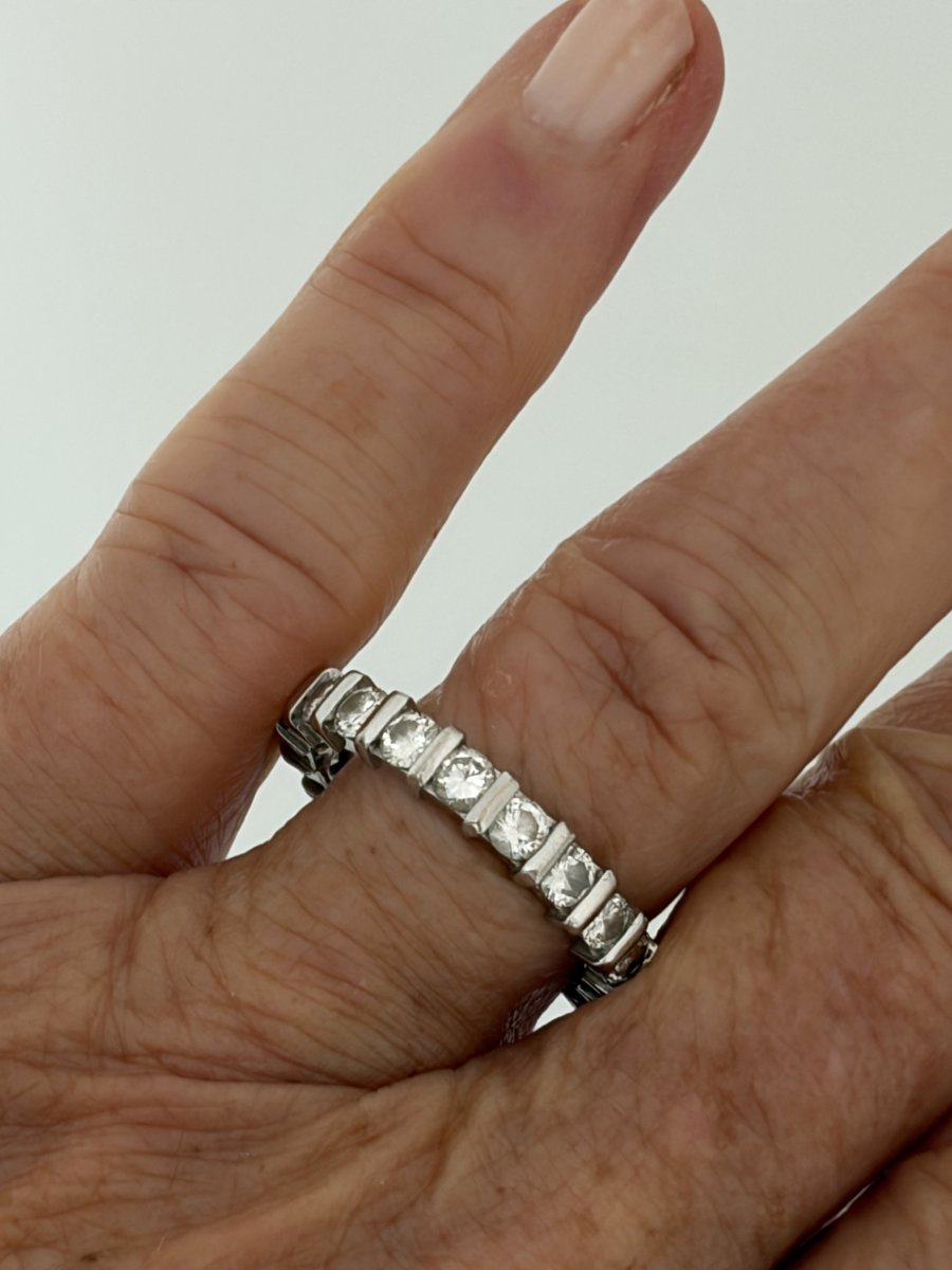 8091 - American Wedding Band In White Gold With Diamonds, 1.50 Ct-photo-4