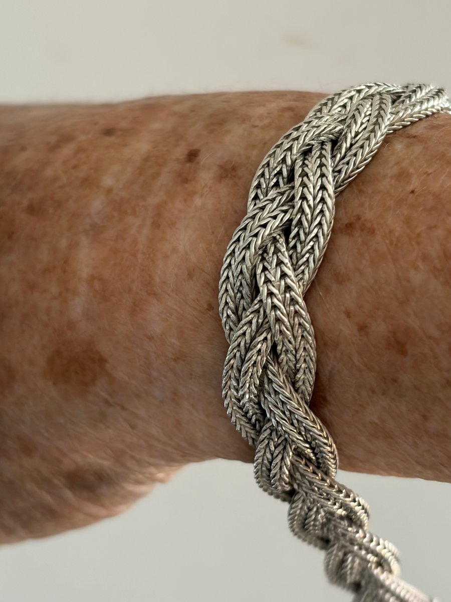 8097- Bracelet HERMES Etrier en Argent-photo-2