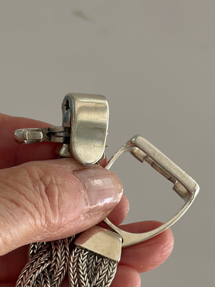 8097- Bracelet HERMES Etrier en Argent-photo-3