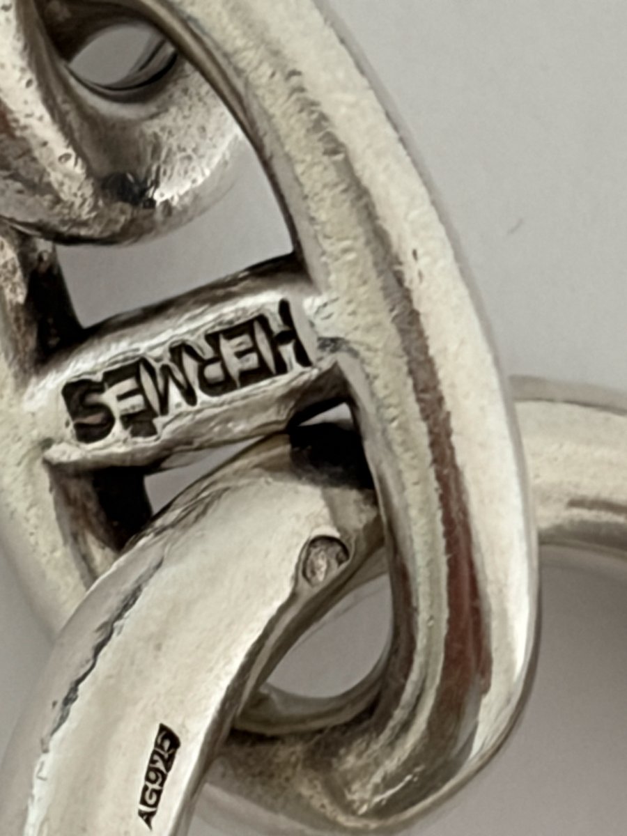 8101- Bracelet HERMES Chaine D'Ancre en Argent-photo-3