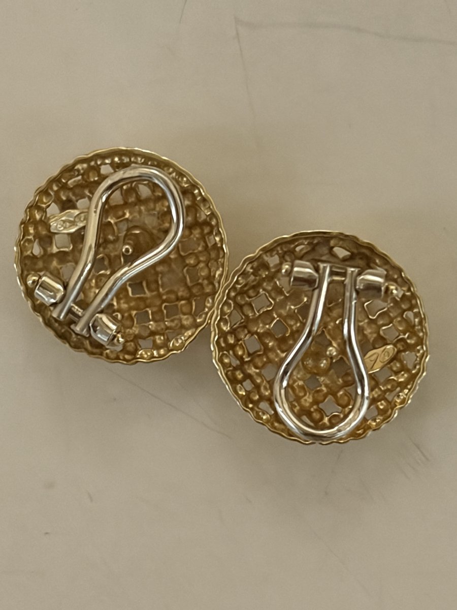 5390 - Vintage Yellow Gold Earrings-photo-2