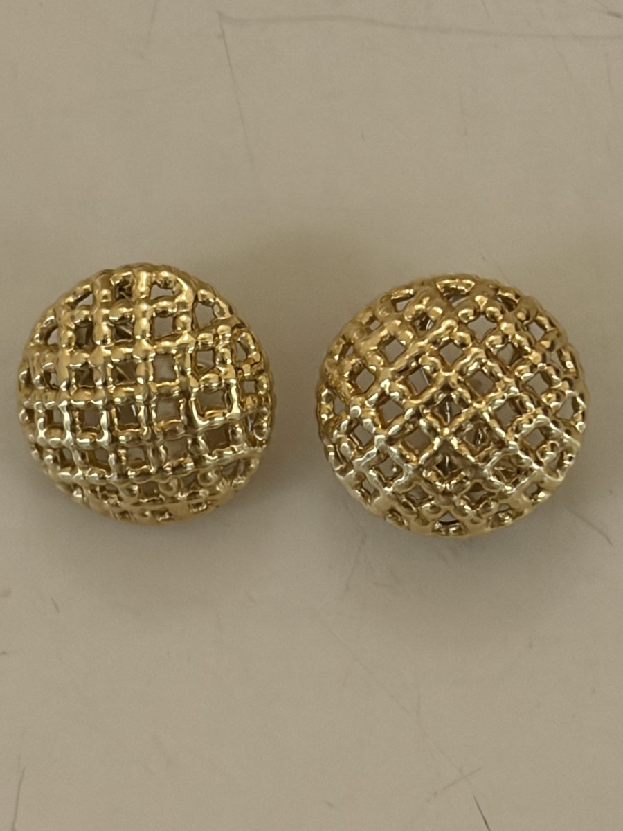 5390 - Vintage Yellow Gold Earrings