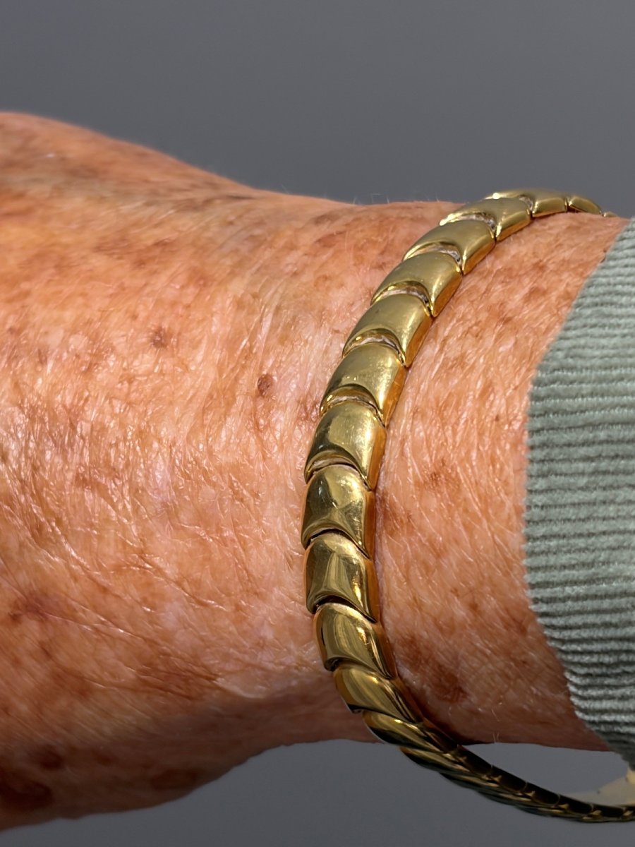 7951 - Oj Perrin 18-g Yellow Gold Bracelet-photo-3