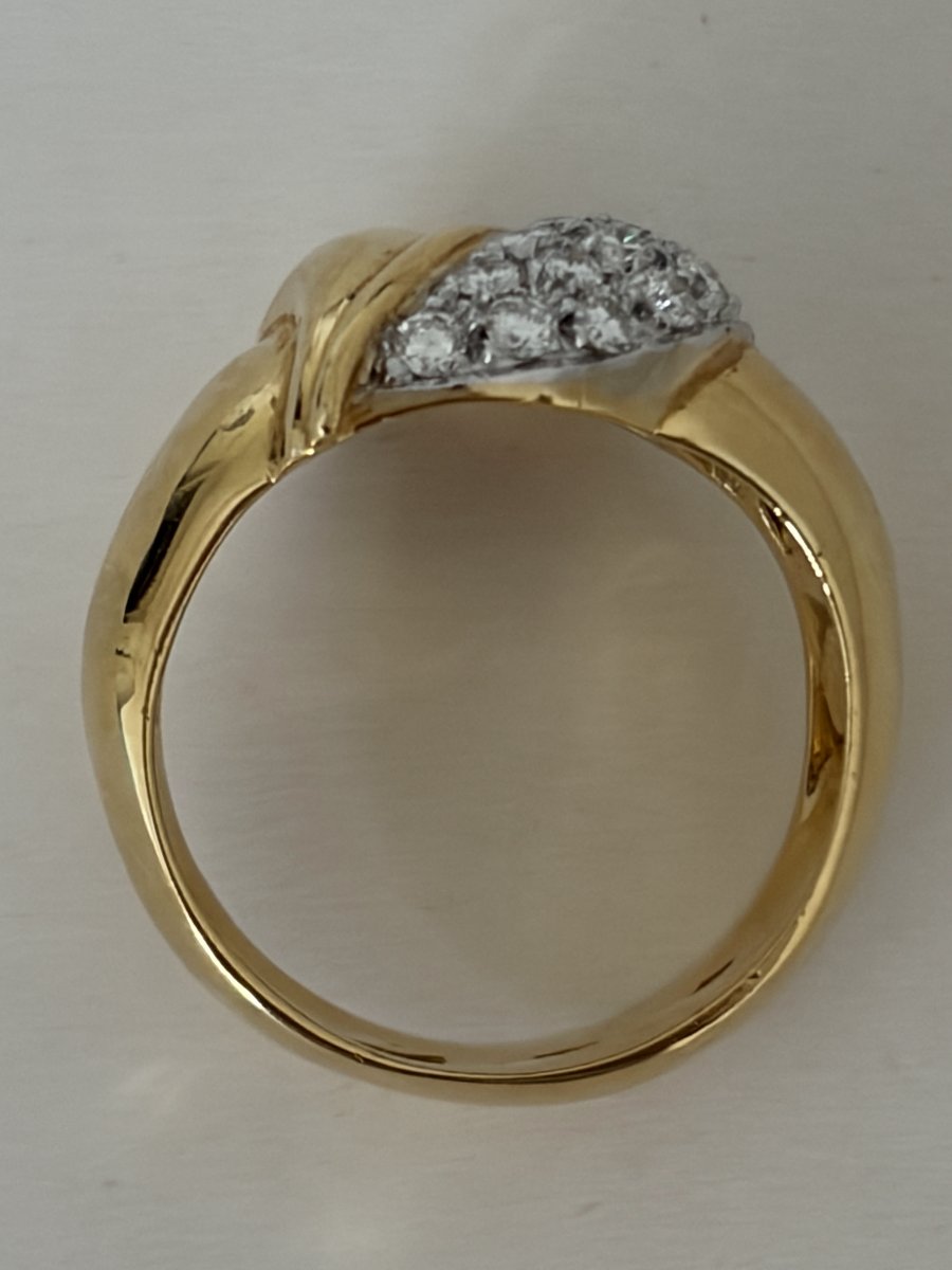 7985 - Mouawad Yellow Gold Diamond Band Ring-photo-2