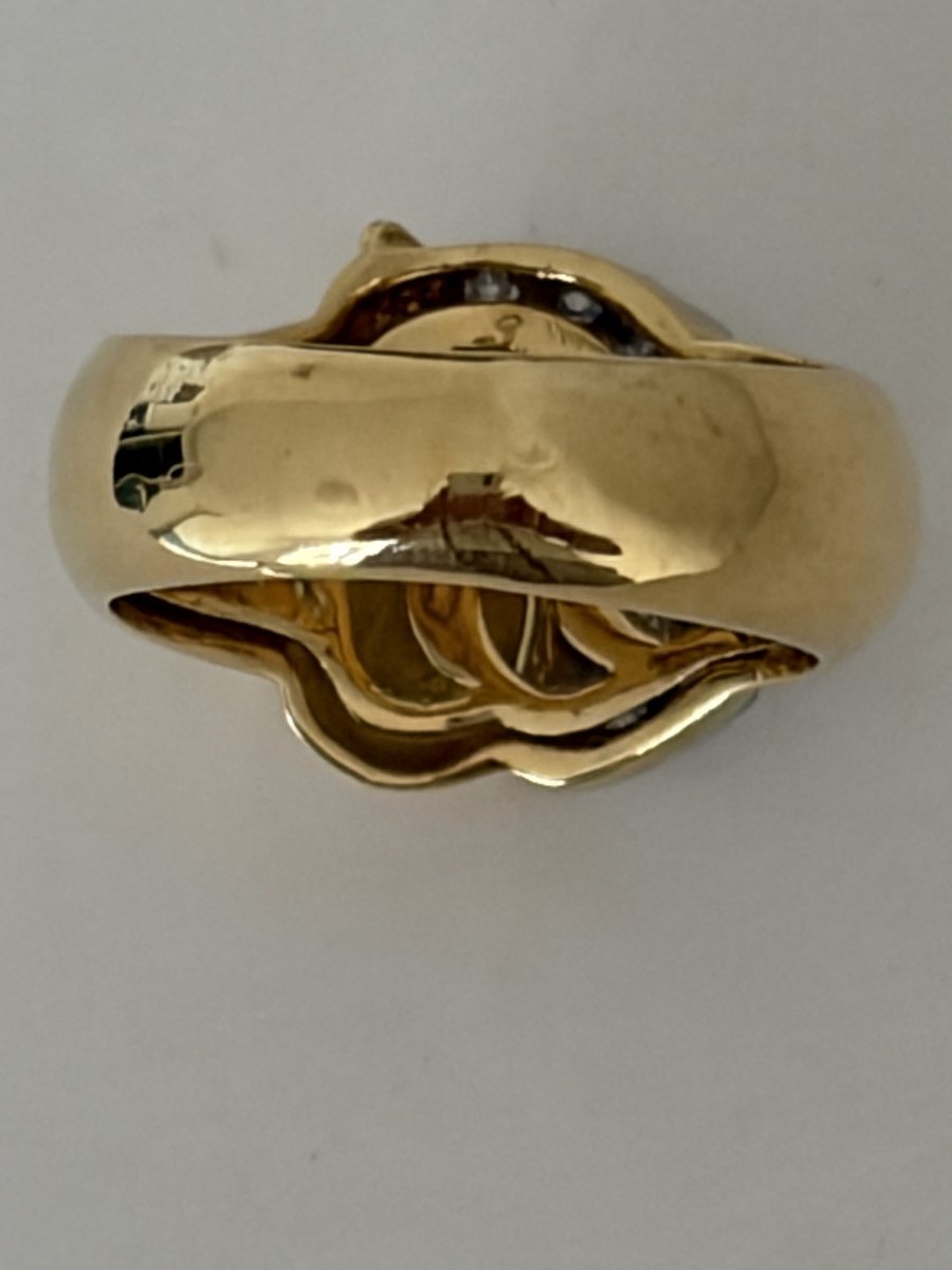 7985 - Mouawad Yellow Gold Diamond Band Ring-photo-3