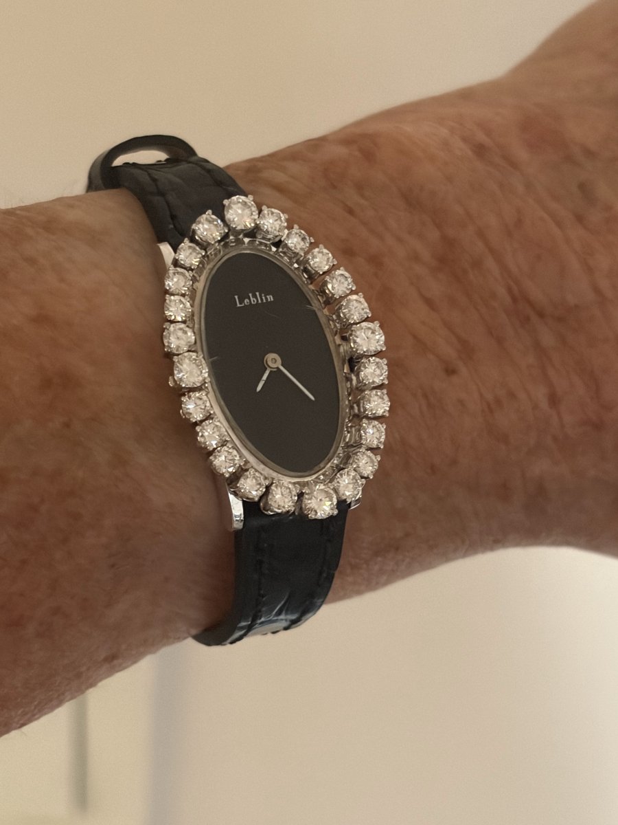 8110 - White Gold Dress Watch With 1.40 Ct Diamonds-photo-2
