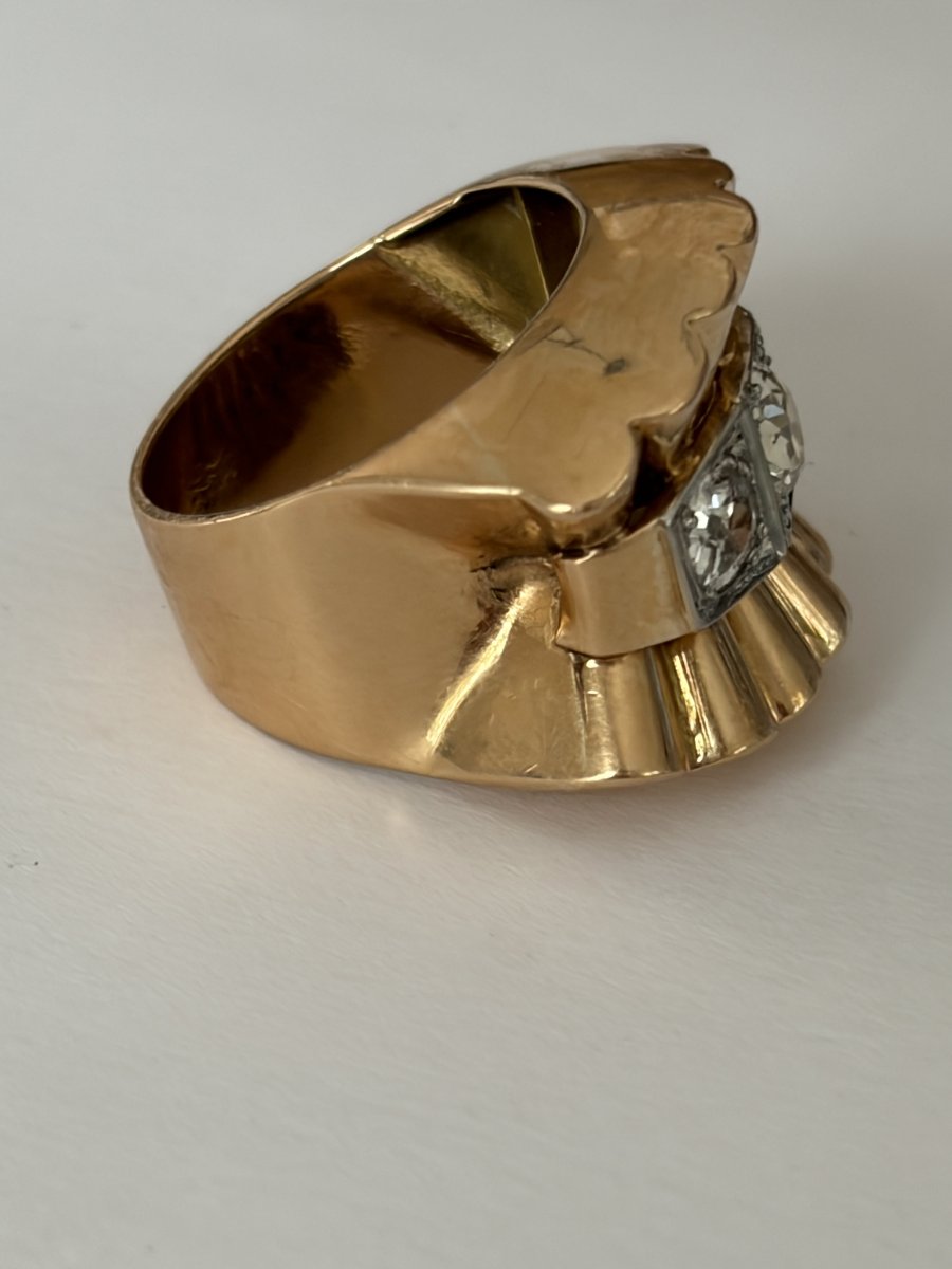 8132 - Statement Yellow Gold Tank Ring With Diamonds-photo-4