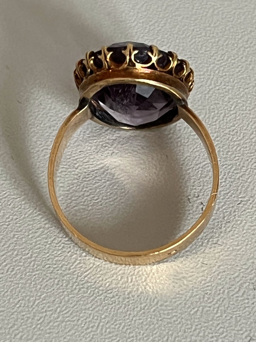 4817 – Vintage Rose Gold Amethyst Ring, 9.00 Ct-photo-2