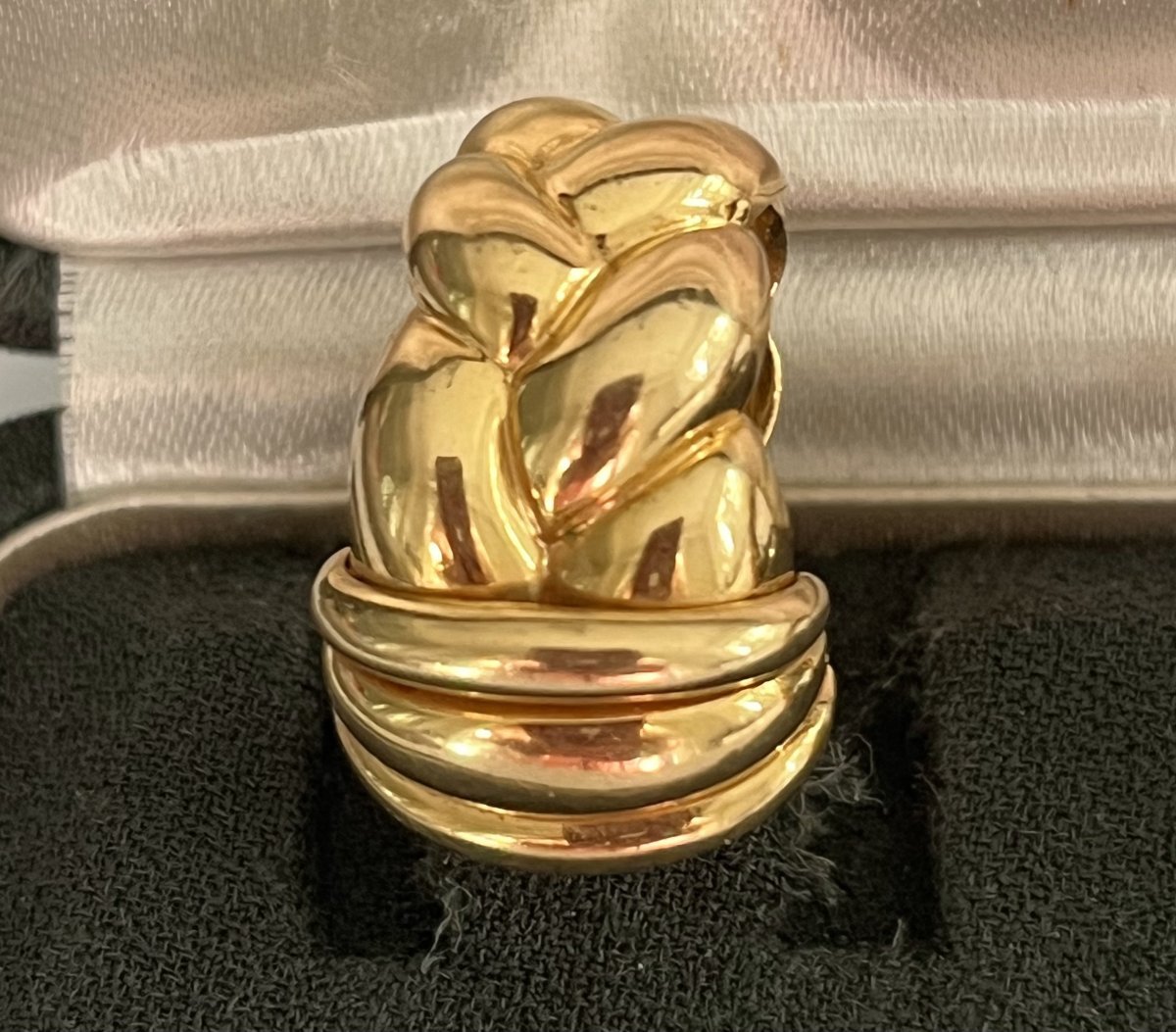 4590 – Bo "tresse" Clips By Oj Perrin, Yellow Gold-photo-3