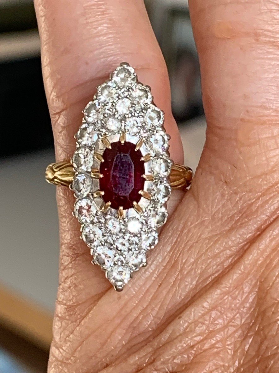 3296- Marquise Or Jaune Rubis Diamants-photo-4