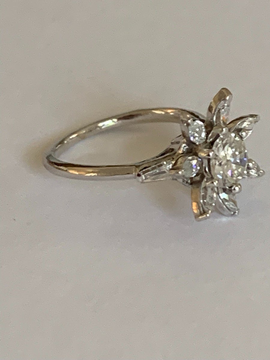 3406- Bague Or Gris Diamants-photo-4