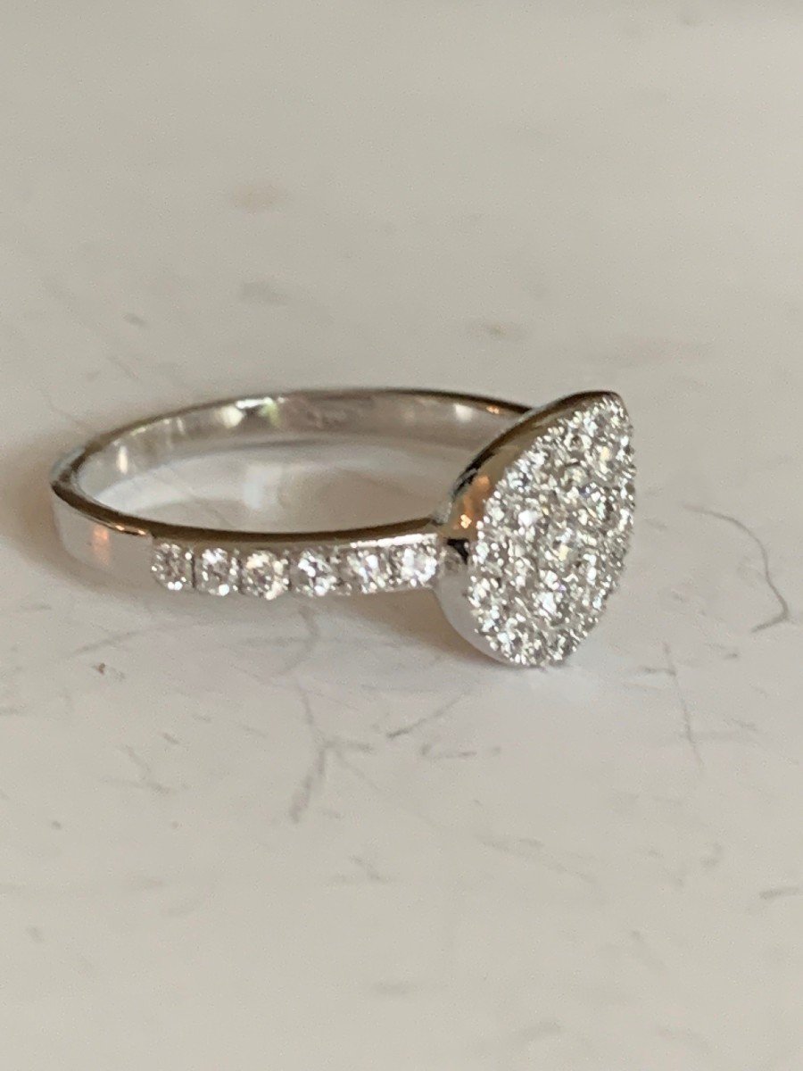 3327 – White Gold Diamond Pave Ring-photo-2