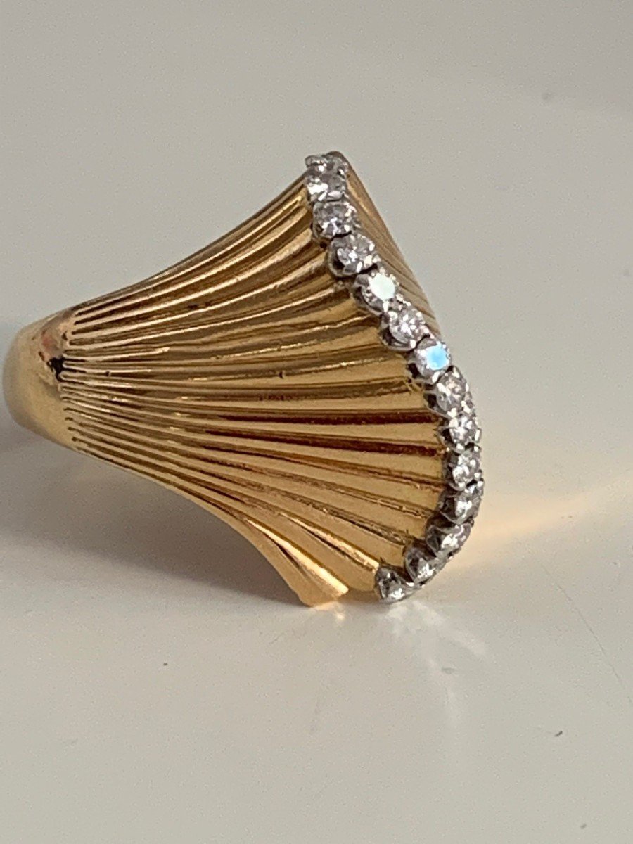 3438 – Yellow Gold Diamond Ring-photo-3