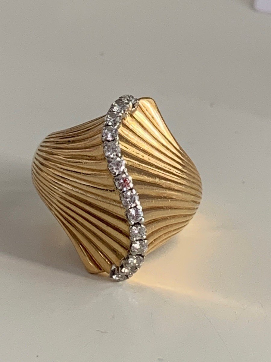 3438 – Yellow Gold Diamond Ring-photo-4