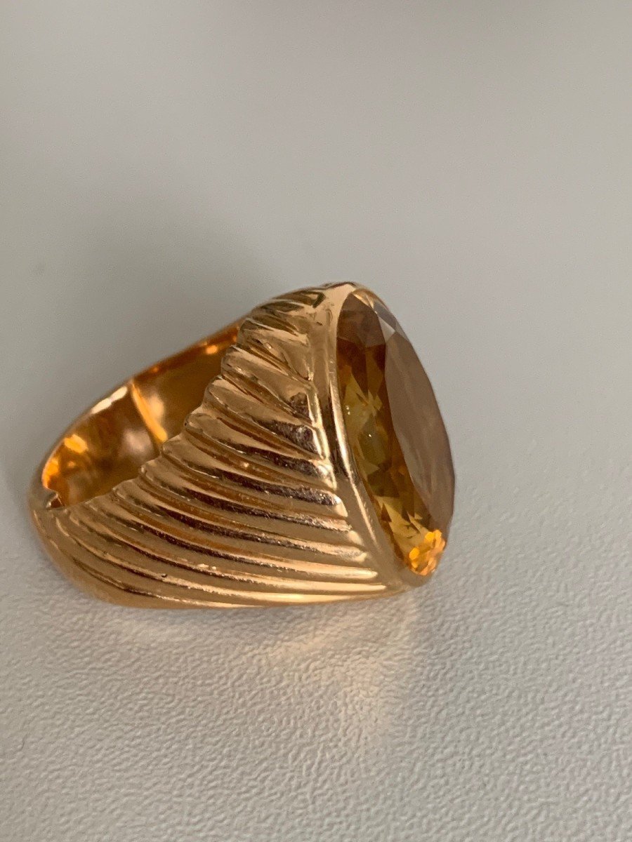 2195 – Citrine Yellow Gold Ring-photo-4