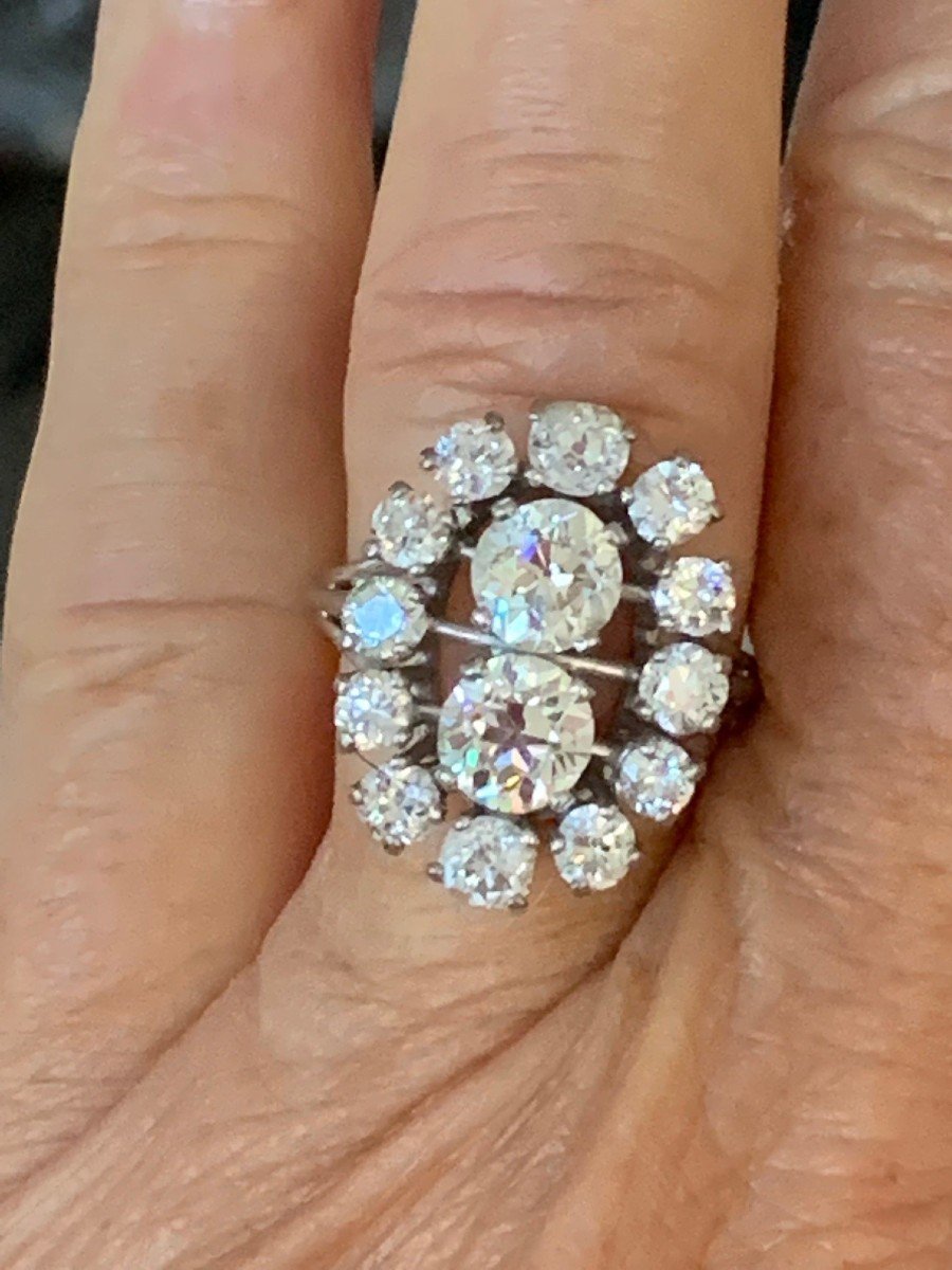 3472 – White Gold Platinum Diamond Ring-photo-4