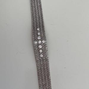 3420 – White Gold Diamond Ribbon Bracelet