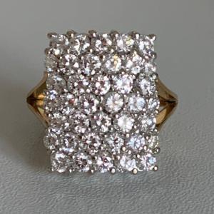 2858 – Bague Or Jaune Pavage Diamants