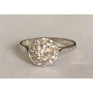 3530 – Bague Or Gris Diamants