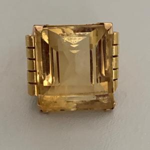 1963 – Bague Or Jaune Citrine