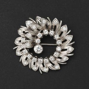 187 – Brooch Pendant Diamonds 2.20 Ct Years 70