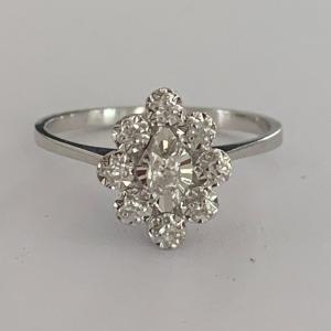 2404 – White Gold Diamond Flower Ring