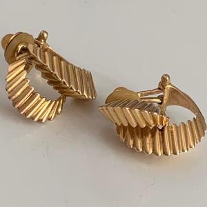 1768– Yellow Gold Earrings 1950s