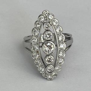 4236– White Gold Diamond Marquise Ring